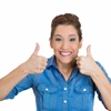 Stock Photo Closeup Portrait Of Young Successful Smiling Woman Student Being Excited Giving Thumbs Up 176410118 (1)